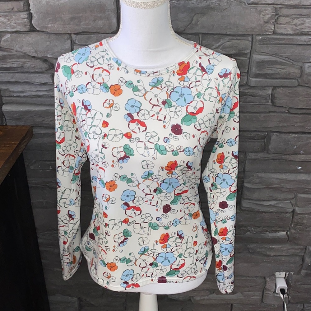 Patagonia Floral Performance Basewear Shirt Top Small